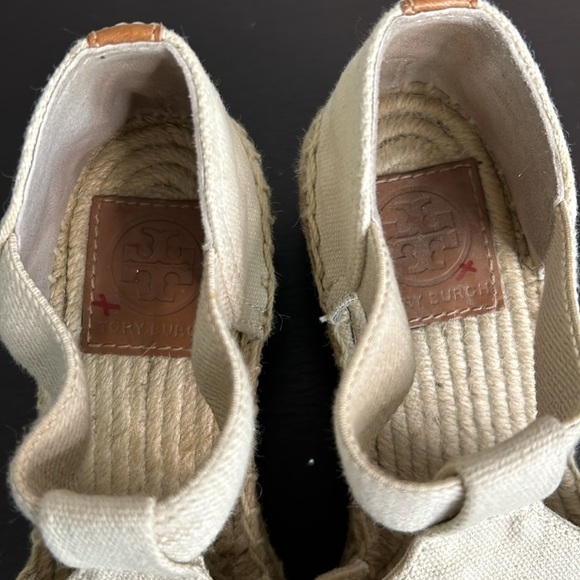 Tory Burch Sandal Catalina Espadrille Wedge
Natural Shoe Slip On Logo Sz 5 - Picture 9 of 13